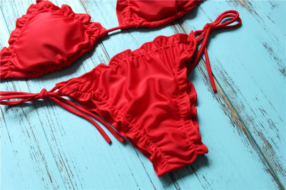 2017 Для женщин темно-зеленый оранжевый золотой velvet Thong Трусики бикини Наборы для