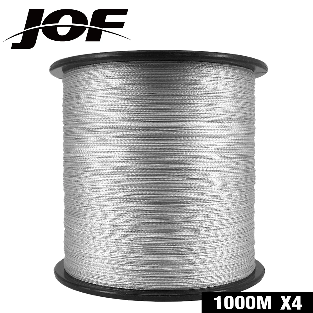 Рыболовная леска JOF серая ПЭ 100 м 150 300 500 1000 4 пряди плетеная рыболовная для ловли