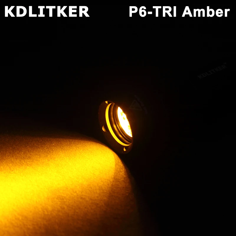 KDLITKER P6 TRI Triple Cree XP E2 желтый 800 нм люмен 3V 9V 5 Mode Color P60 Drop in Module (диаметр. 26 мм)|Фонарики