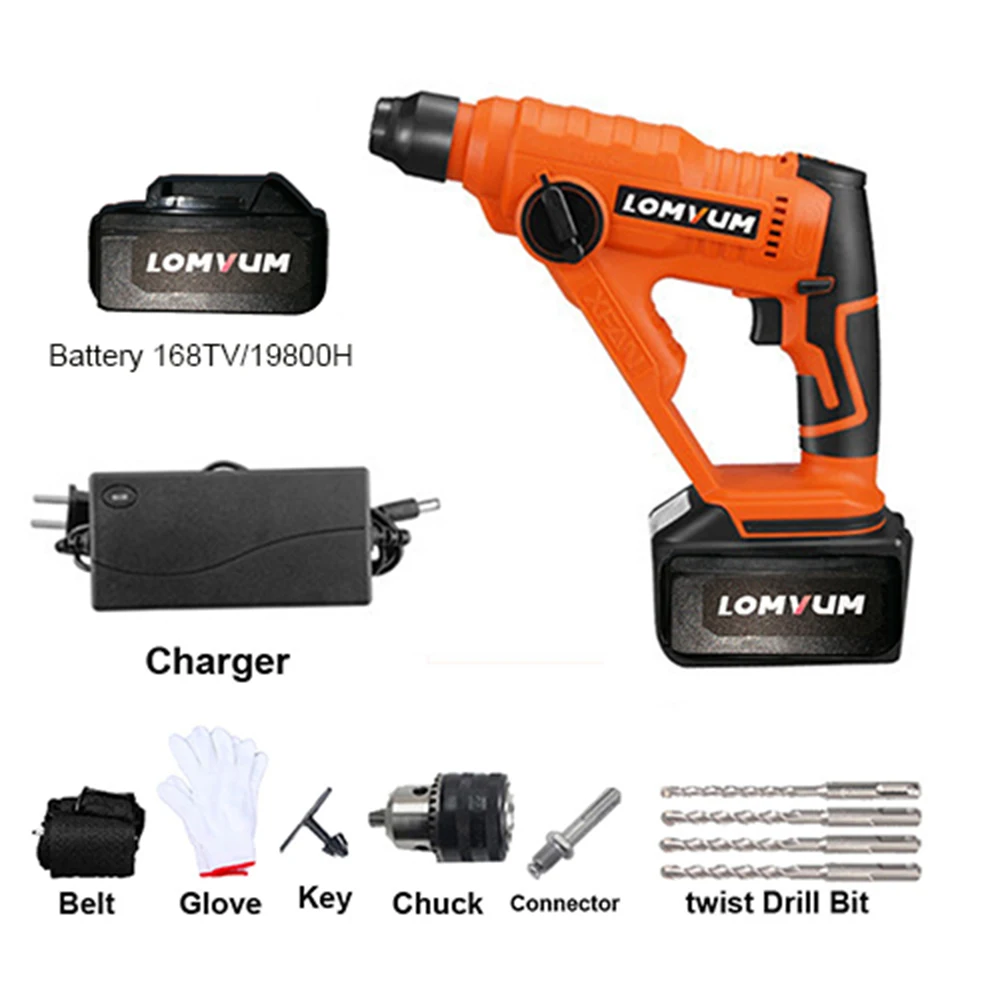 Электрический молоток Аккумуляторные дрели отвертки с аккумулятором 2 батареями