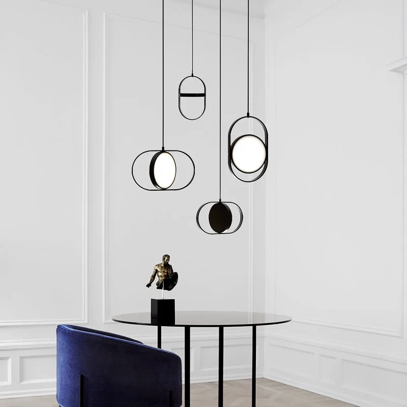 Simple postmodern Designer LED Chandelier fashion living room Kitchen restaurant bedroom bedside Hanging Light Fixtures | Лампы и