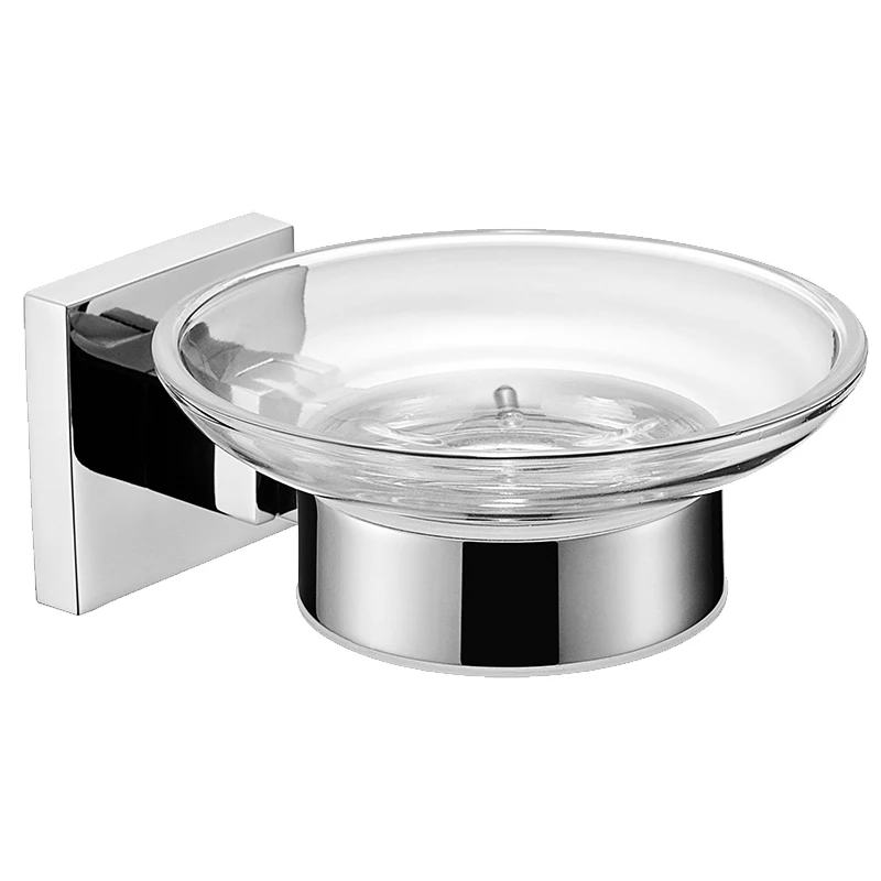 SUS 304 нержавеющая сталь ванная комната мыло держатель со стеклянным туалетом
