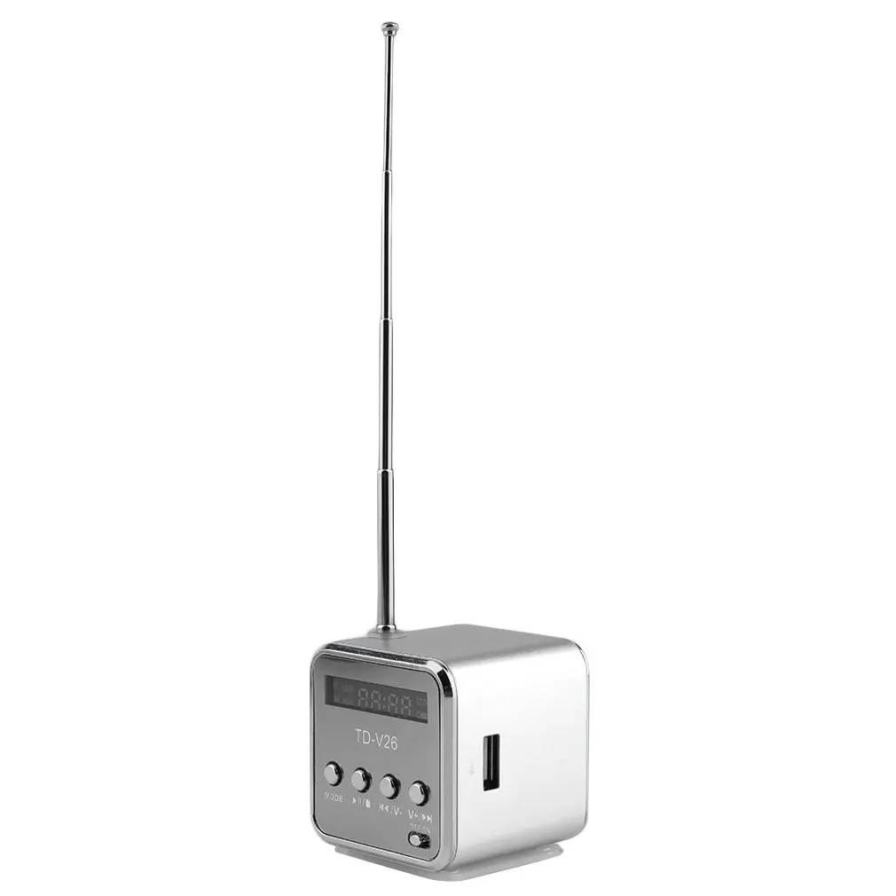 Цифровой fm-радио Micro SD/TF карта цифровой интернет-радио портативный fm-радио Мини Многофункциональный алюминиевый радио динамик RADV26