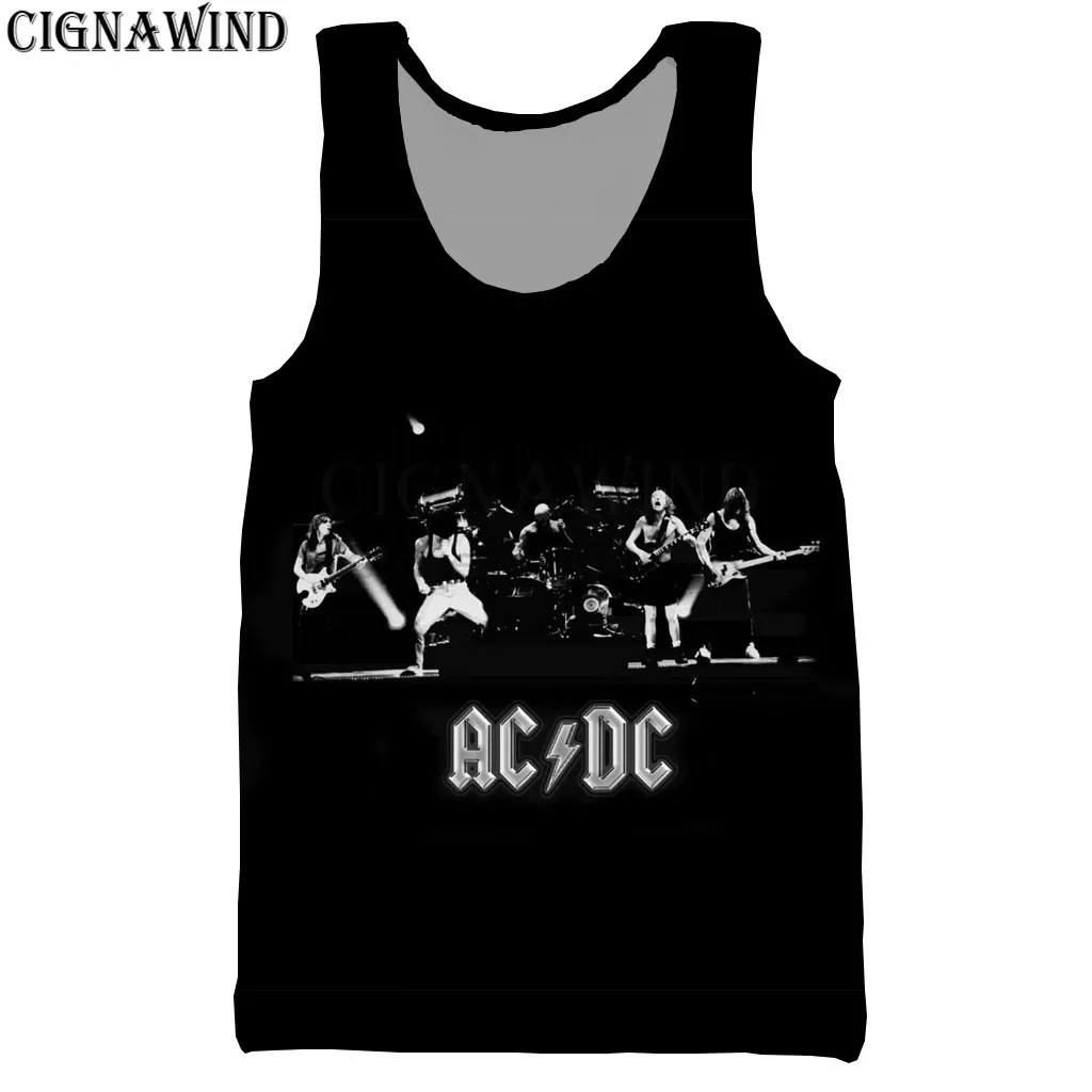Модный крутой жилет для мужчин/женщин, хип-хоп, AC/DC, рок-группа, 3D принт, жилеты, повседневный стиль Харадзюку, уличная одежда, бодибилдинг, топы - Цвет: 04