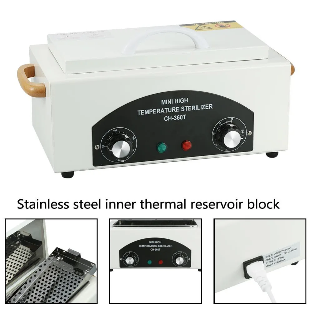 High Temperature UV Sterilizer Box Nail Art Tool with Hot Air Disinfection Cabinet Equipment For Salon | Красота и здоровье