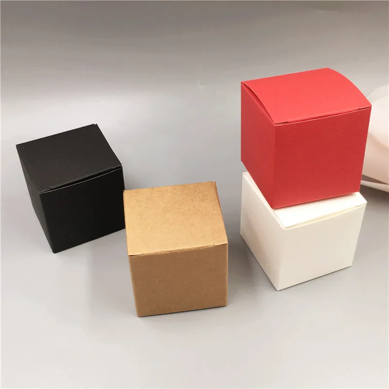 Маленькая упаковочная коробка из крафт бумаги 30 шт. 5x5x5 см мини ручная работа