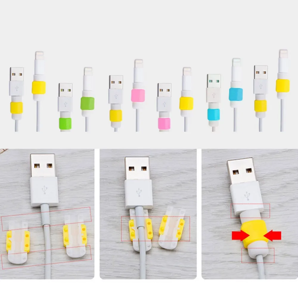 Силиконовый защитный кабель USB для наушников чехол провода и кабеля передачи