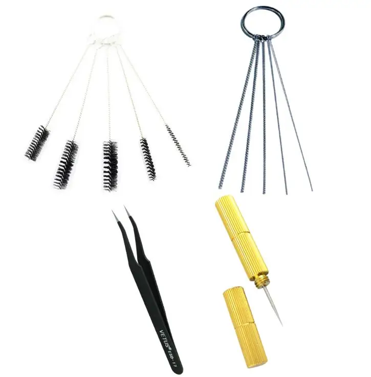 cleaning set OPHIR 0,3 ММ Аэрограф набор PRO двойного действия Аэрограф набор хобби Аэрограф для модели Краски украшения торта дизайн ногтей краска для тела_ AC005 - Цвет: cleaning set