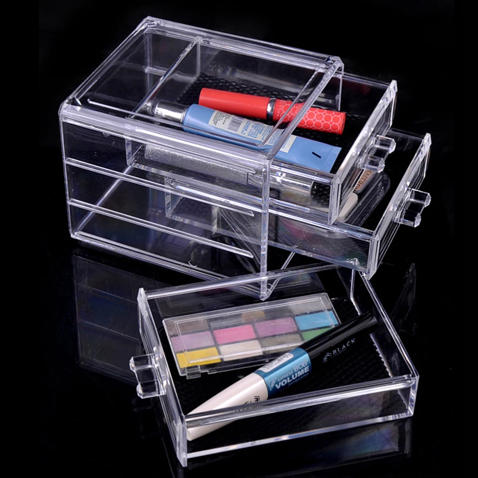 Лидер продаж прозрачный органайзер для косметики роскошные украшения акриловый