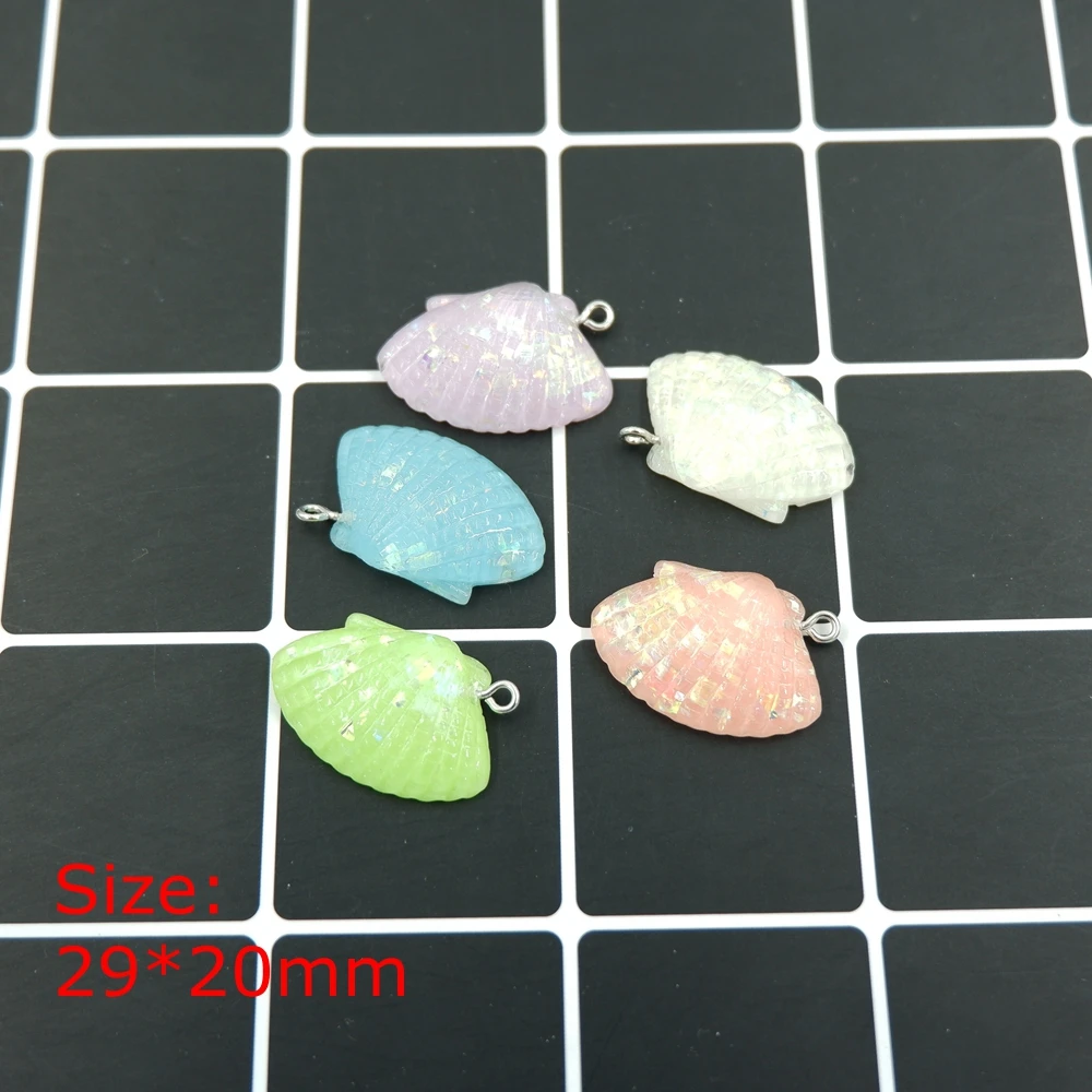 Подвески в виде ракушек из смолы для украшения сделай сам ожерелье серьга брелок