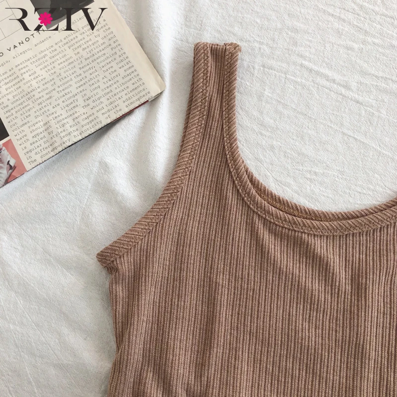 RZIV Camisole женская летняя повседневная однотонная Трикотажная майка