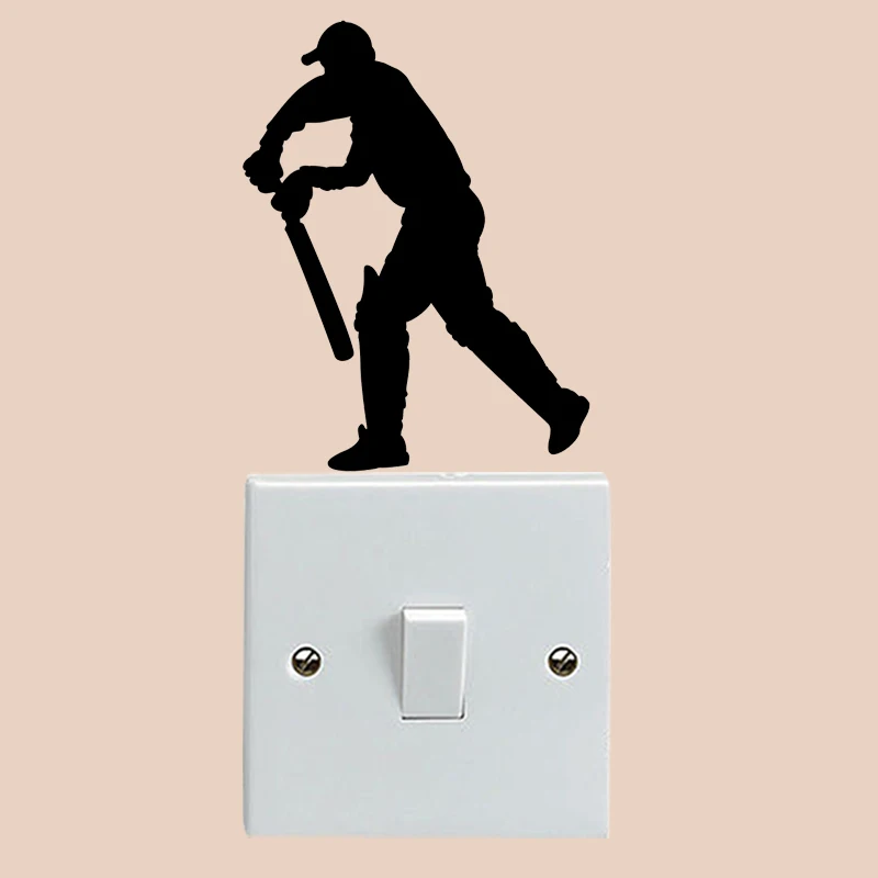 Спортивная модная виниловая наклейка Batsman на стену переключатель декоративная