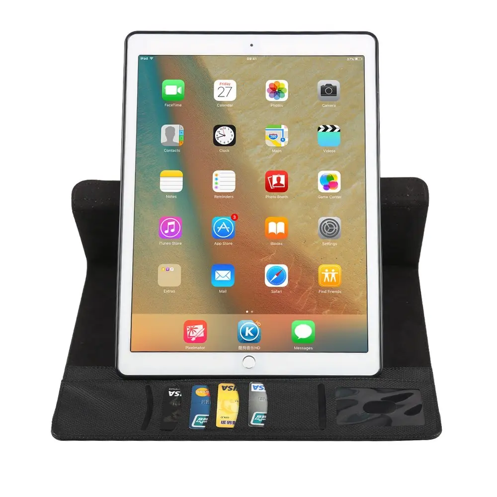 Вращающийся на 360 градусов чехол для iPad 2/3/4 откидная подставка из искусственной