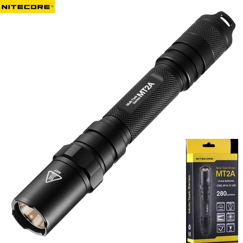 Nitecore MT2A фонарик CREE XP-G R5 светодиодный 3 режима фонарик 280 люмен Мини СВЕТОДИОДНЫЙ Фонарь Nitecore фонарик без батареи