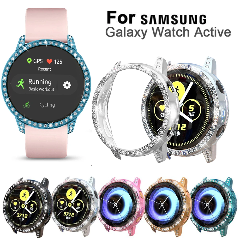 Защита для экрана, противоударный чехол для samsung Galaxy Watch, активные умные часы, роскошный Кристальный защитный чехол