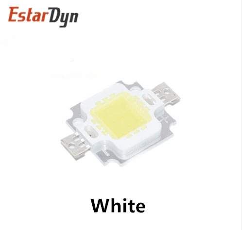 Светодиодный чип со встроенной лампой высокой мощности 10 шт. Вт белый/теплый