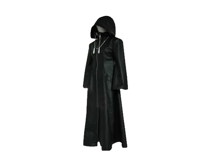 Костюм для косплея Kingdom Hearts Roxas искусственный кожаный плащ с цепочкой|leather cloak|roxas