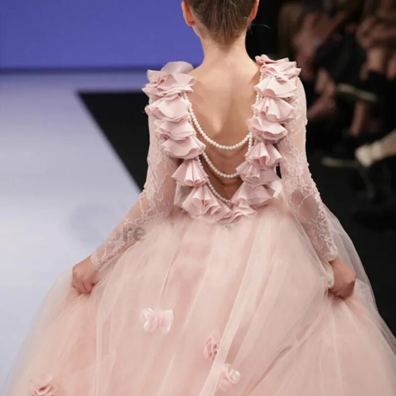 Fashion розовый белый слоновая кость кружева цветочница платье для свадьбы с