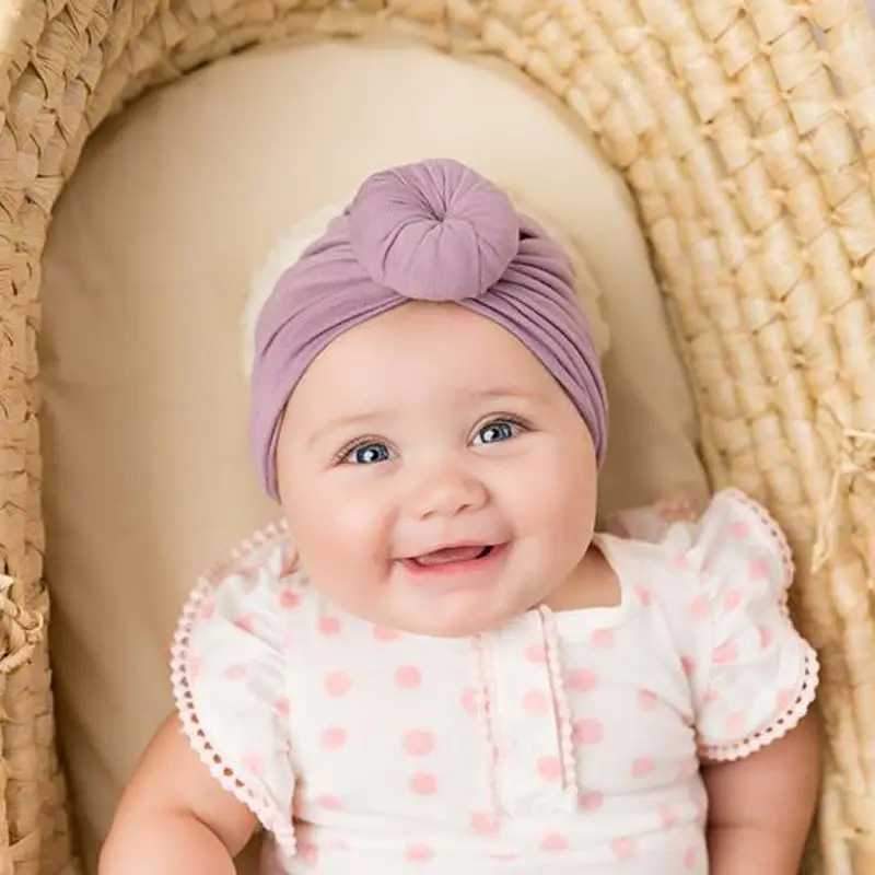 Baby Turban Top Knot Hat Toddler Kids Boy Girl India Beanie Hat Lovely Soft Newborn Headwear Photography Props Accessories