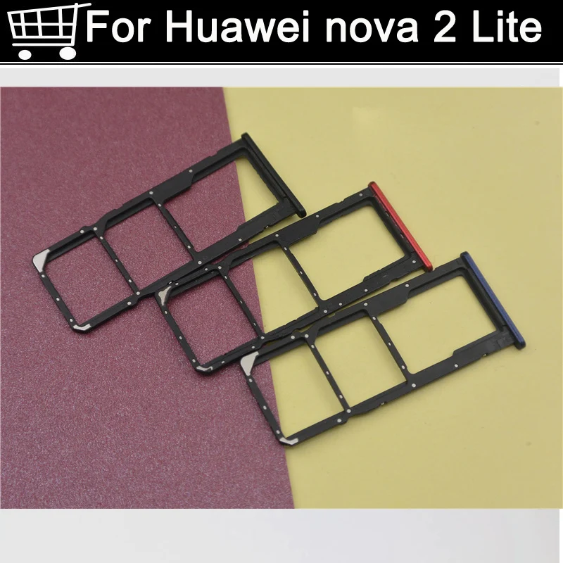 

Sim Card Slot Tray Card Holder For Huawei Nova2 lite Mobile Phone Sim Card Holder Tray Card Slot For Huawei Nova 2 lite