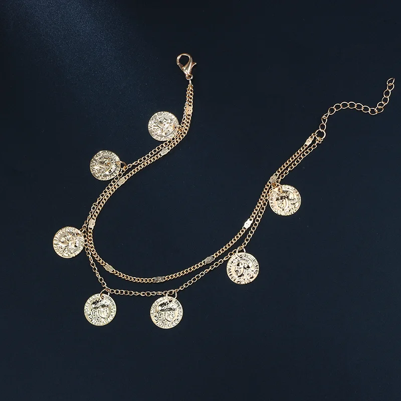 Женский браслет на ногу HEBEHERA винтажный ручной работы с богемным портретом и