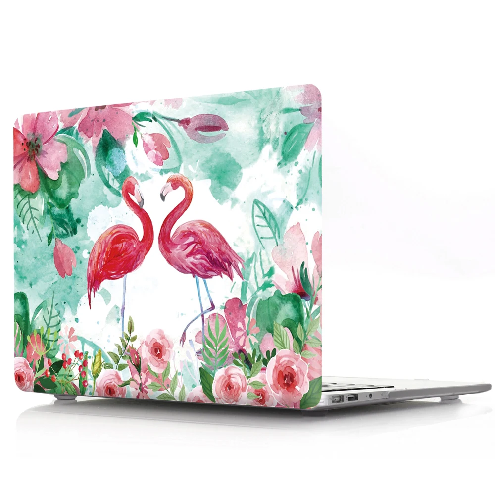 Чехол с принтом для MacBook Pro 13 15 чехол CD ROM A1278 A1286 мультяшный Розовый фламинго