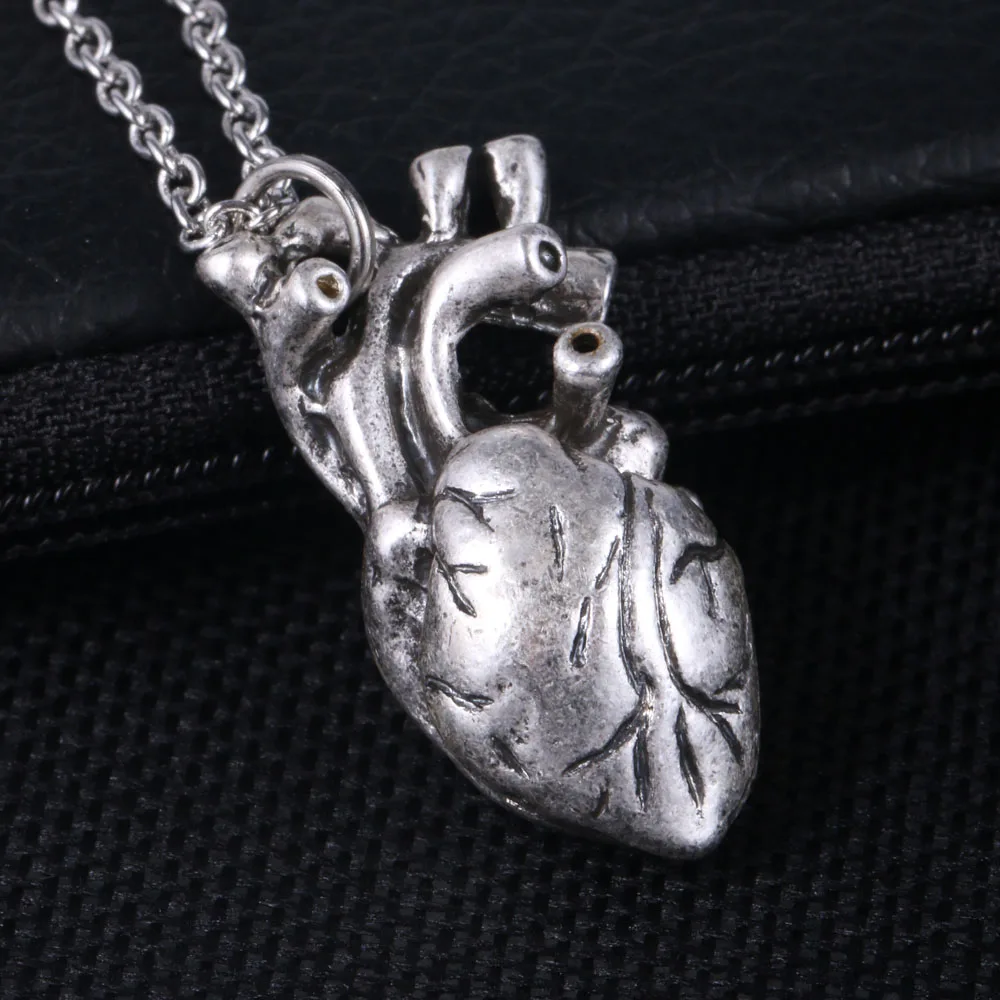 Punk Anatomia Heart Pendants Anatomy Jewelry Anatomical Science Biology Necklace |