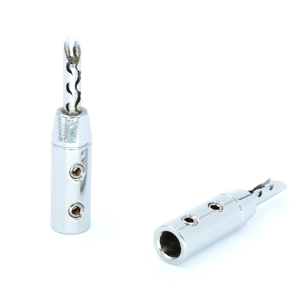 

8PCS Rhodium Plated Z type Banana plug HIFI Speaker Banana Plug Male Connector