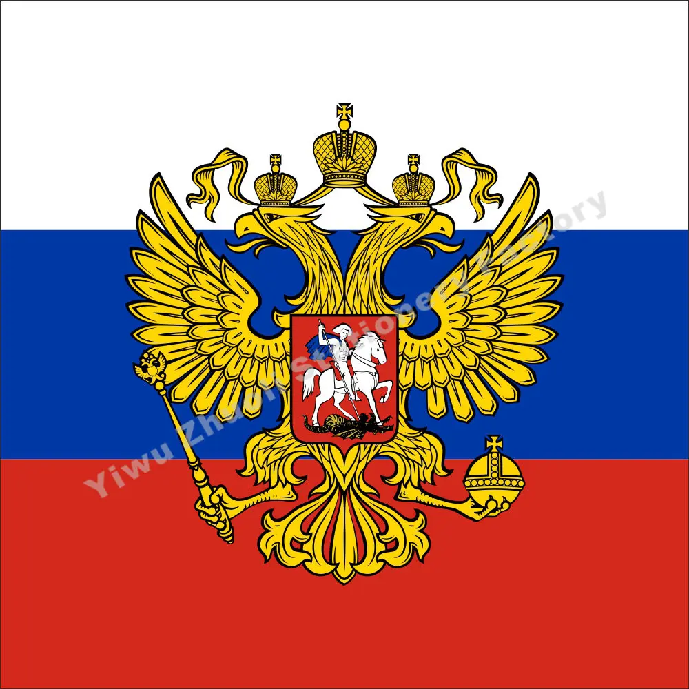 Флаг Российской Федерации 120х120см (4х4фт) 120 г 100D полиэстер Высокое качество