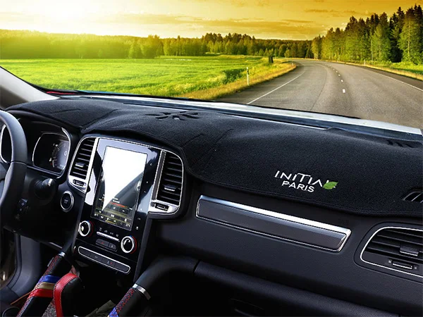 Приборной панели автомобиля защитный коврик подушка тени фото накладка из полиэстера внутренний ковер для Renault Koleos - Название цвета: Коричневый