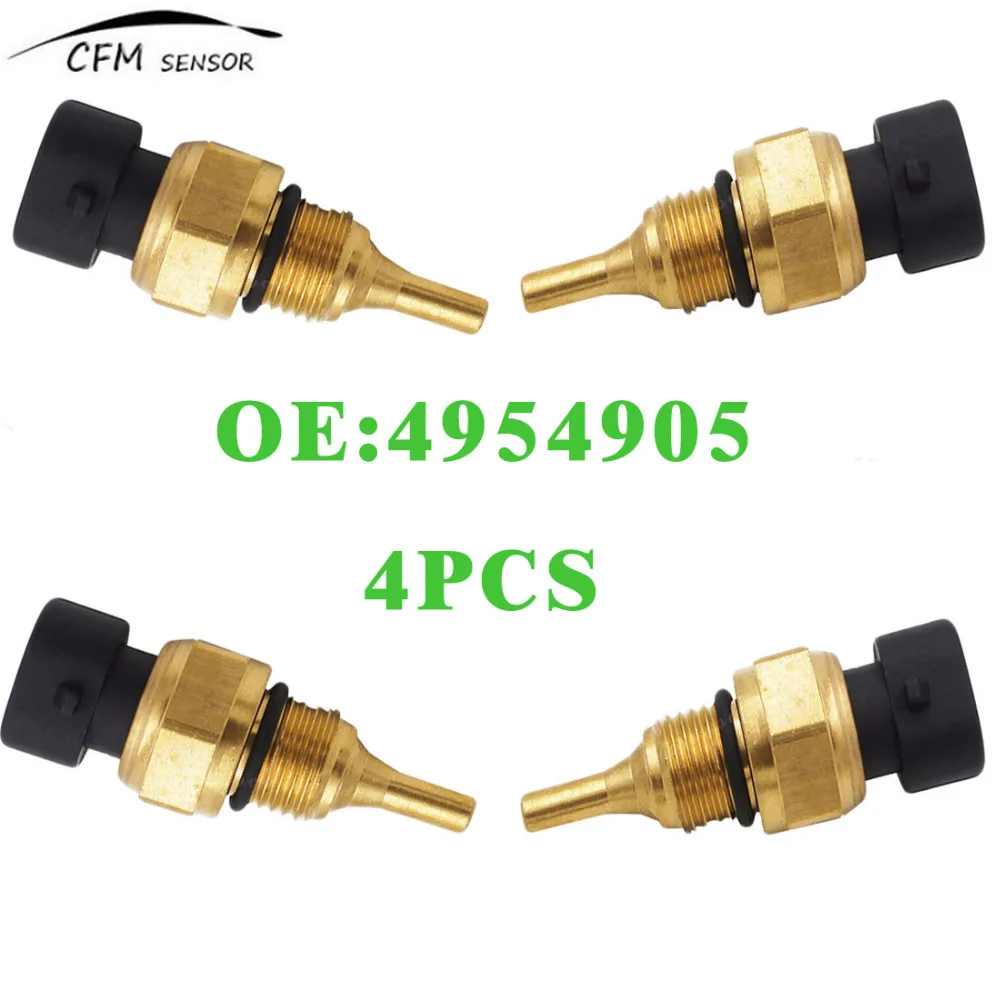 

4pcs New 4954905 Coolant Oil Fuel Temperature Sensor For Dodge Ram 2500 / 3500 Cummins