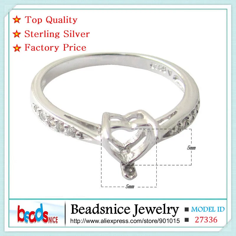 Beadsnice ID27336 pure 925 sterling silver semi mount ring settings of unique rings jewelry making | Украшения и аксессуары