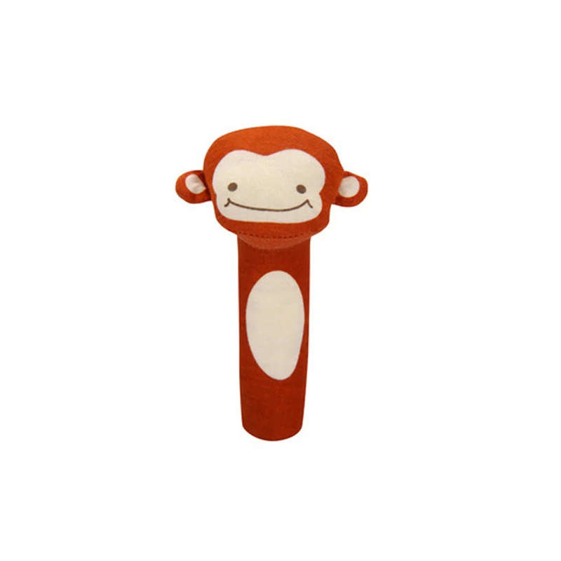 Monkey Детские кольца-погремушки в форме животных, Детские плюшевые мягкие игрушки высокого качества FJ88 - Цвет: Monkey