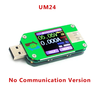 UM24 USB тестер Bluetooth компьютер онлайн DC Вольт Ампер Измеритель Напряжения тока Емкость монитор qc2.0 быстрое зарядное устройство банк питания детектор - Цвет: UM24