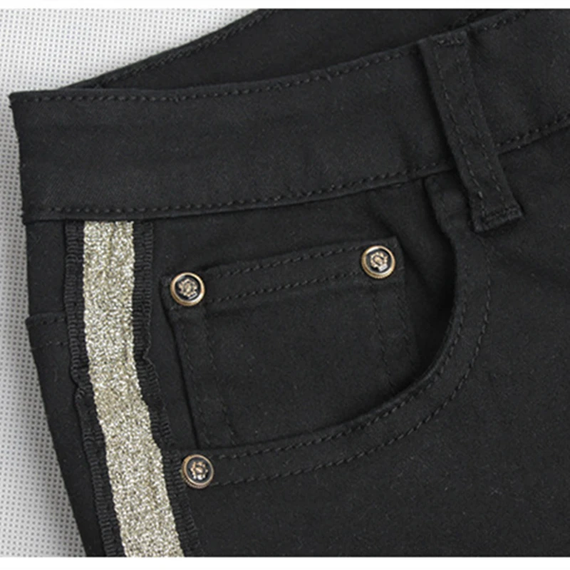 Женские узкие джинсы LOGAMI с завышенной талией женские в стиле пэчворк брюки