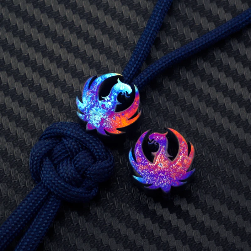 1 шт. жареные синие бусы на веревочке из титанового сплава EDC веревочные бусины