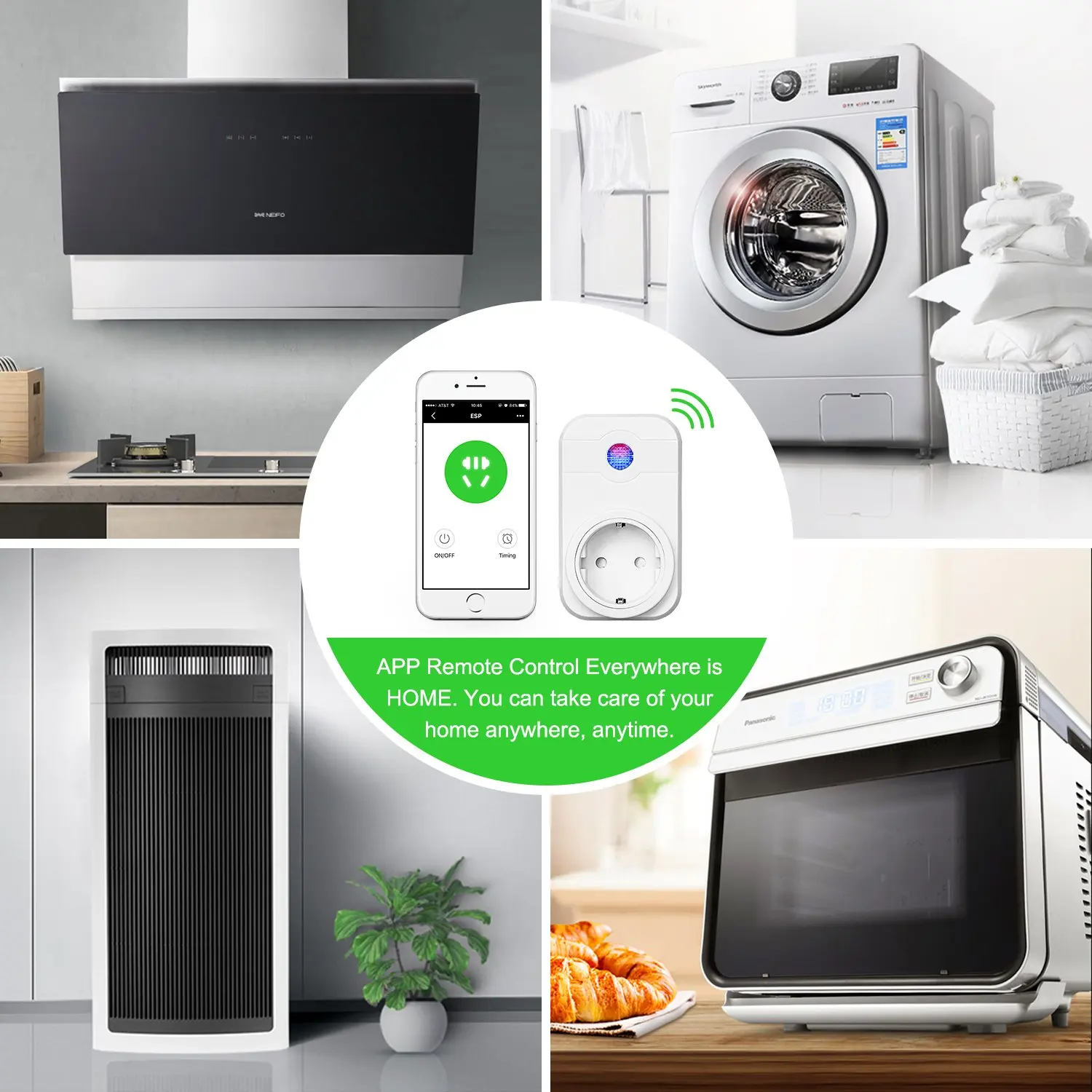 Wifi умная розетка Smart EU US Plug 10A Wifi Беспроводное дистанционное гнездо адаптера Питание ВКЛ и ВЫКЛ с Google Home Alexa Голосовое управление