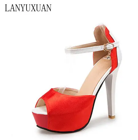 Новинка 2017 распродажа босоножки больших размеров 32 48 летние свадебные туфли