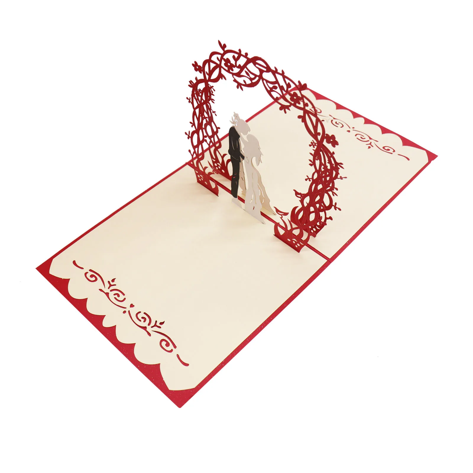 Романтическая 3D выдвижная открытка для влюбленных свадебная пригласительная с