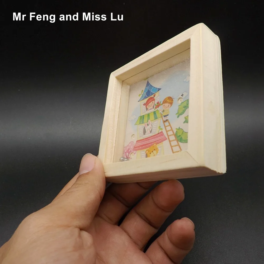 Картина с изображением замка деревянные игрушки мини-лабиринт игра маленькая