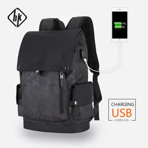 Новый мужской рюкзак Hk, камуфляжная черная вместительная сумка для повседневной студенческой сумки, водоотталкивающий повседневный рюкзак для коротких поездок