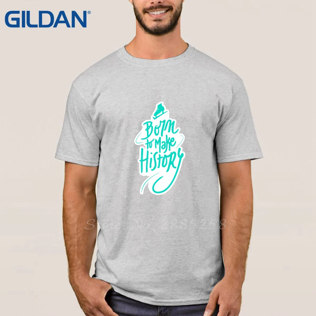 Взрослых Футболка Юрий на льду родился чтобы сделать Книги по истории Homme