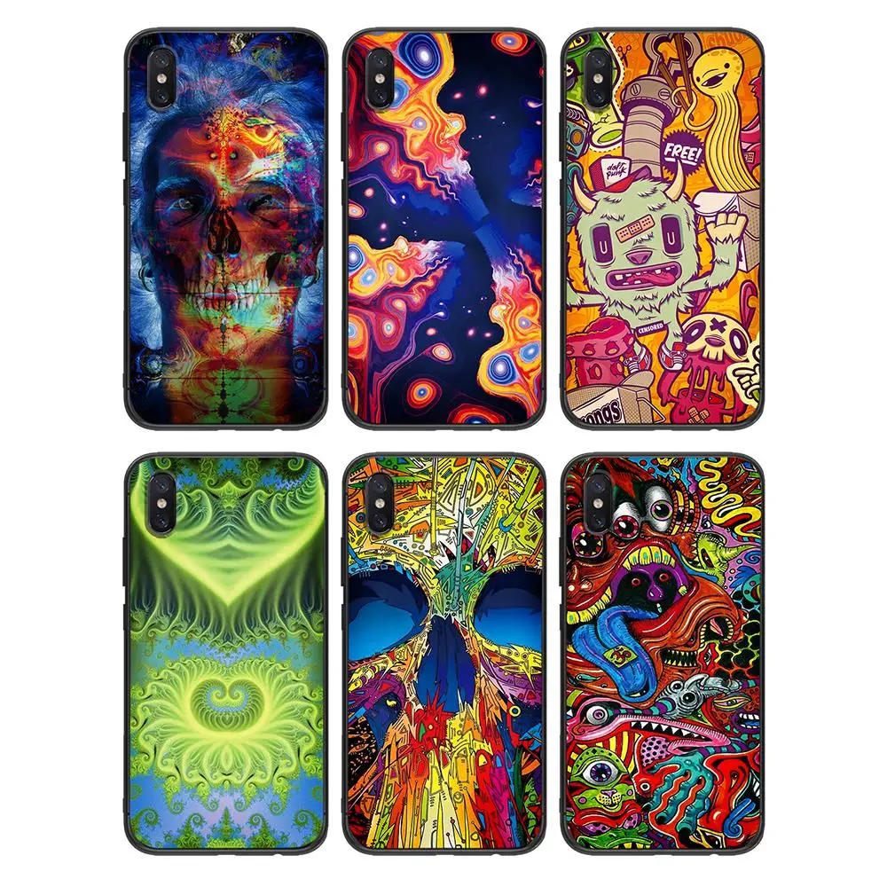 Psychedelic Art Мягкий ТПУ чехол для Xiaomi Redmi Mi6 8 9 A1 A2 F1 Plus 5/5 M8 Lite силиконовый задней панели