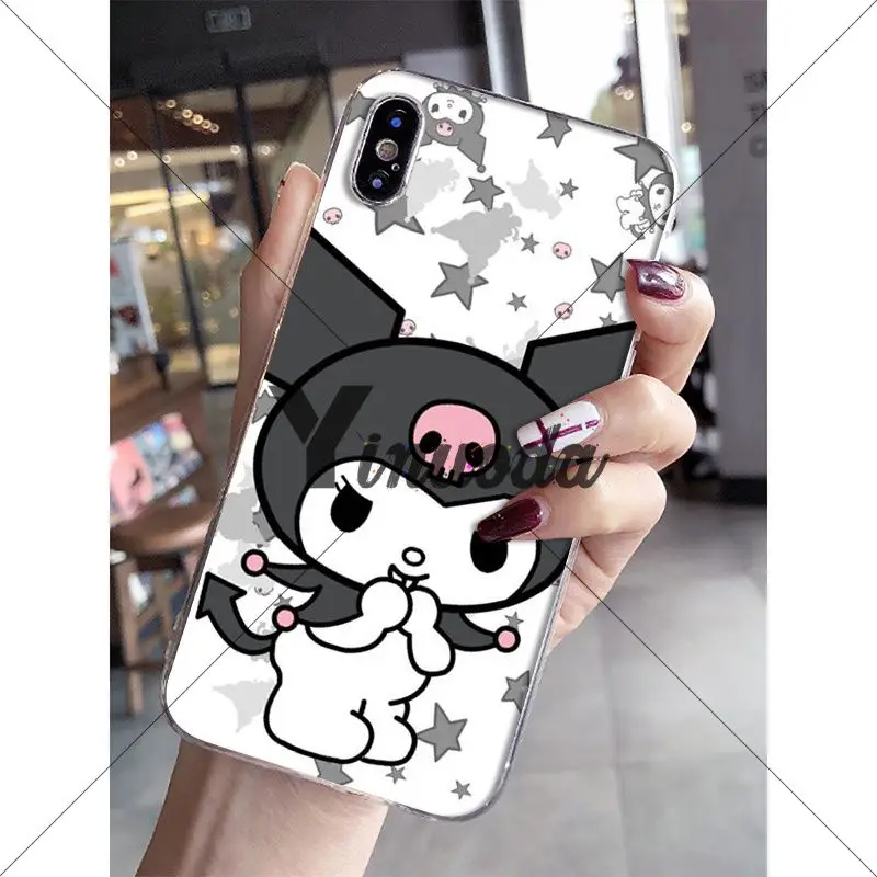 A15 Yinuoda Kuromi цветной милый мягкий силиконовый чехол для телефона из ТПУ для Apple iPhone 8 7 6 6S Plus X XS MAX 5 5S SE XR Чехлы для мобильных телефонов - Цвет: A15