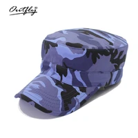 outfly camouflage flat cap mens military training cap cotton casual cap outdoor jungle baseball cap