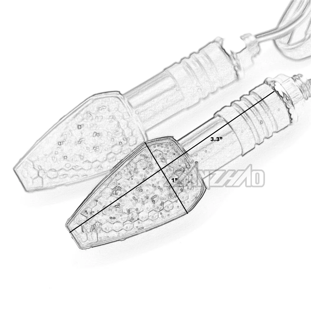 2 пары мотоциклетные поворотные сигнальные огни треугольные светодиодные