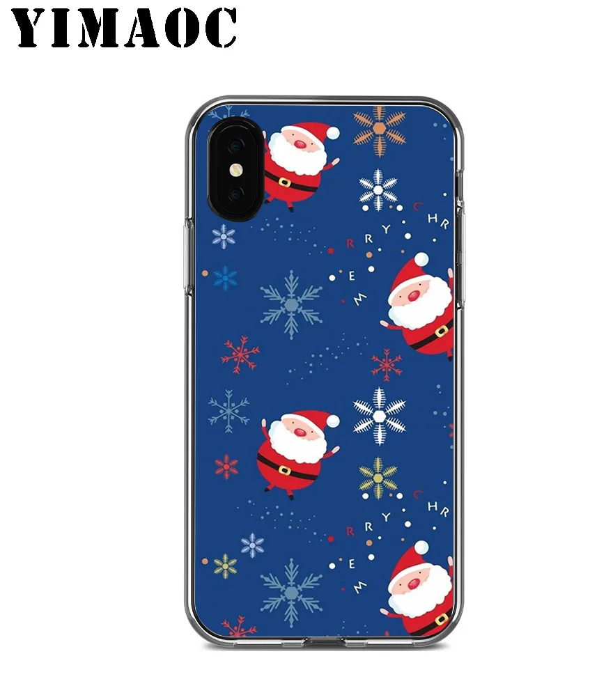 Merry Christmas Happy New Year Soft Silicone Case for Apple Iphone 11 Pro Xr Xs Max X 10 8 Plus 7 6S 6 SE 5S 5 7Plus 8Plus |