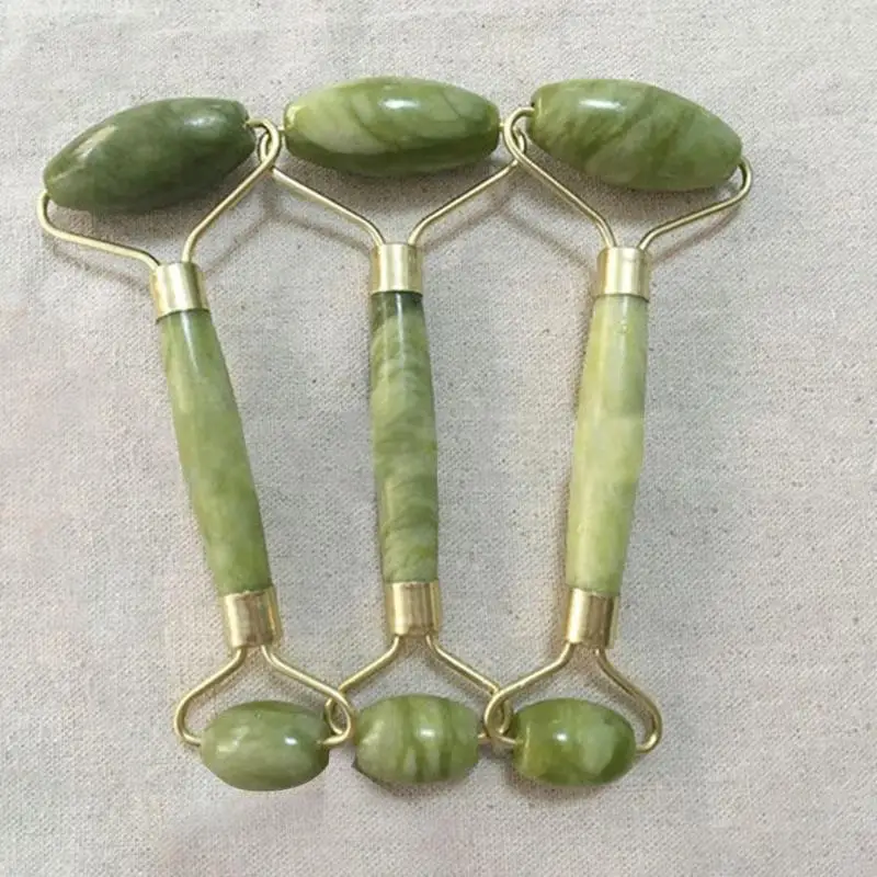 

1PC Double Head Facial Massage Roller Jade Face Lifting Slimming Body Head Neck Massager Rolling Jade