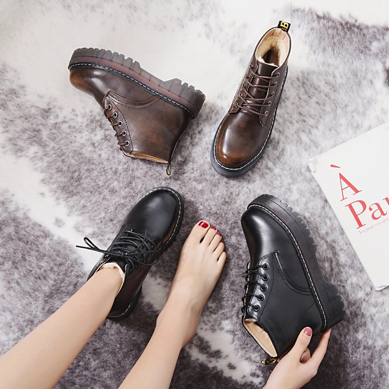 Женские ботинки martens scarpe donna; женские Ботинки martin; botines mujer; ботильоны; женские теплые зимние ботинки на меху с градиентом