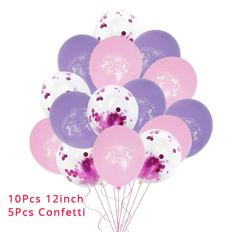 15pcs unicorn 1 WEIGAO воздушные шары из фольги для пончика пиццы, свадебные украшения, Гелиевый шар, украшение для дня рождения, Детские шарики для душа - Цвет: 15pcs unicorn 1